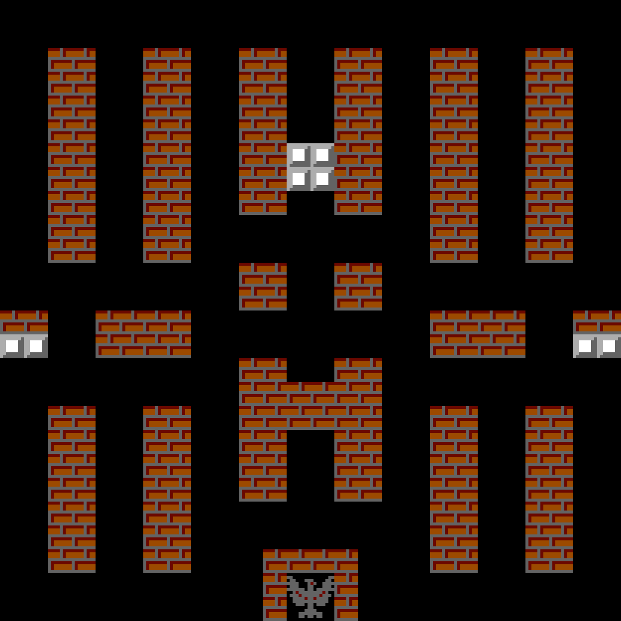 Карта 1 уровня Battle City — Танчики Денди